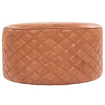 Vestry Leather Pouf