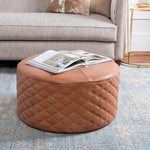 Vestry Leather Pouf