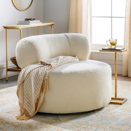 Haskell Boucle Swivel Chair