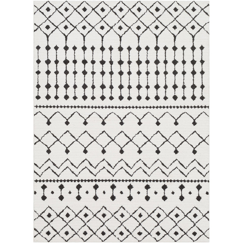 Livabliss Moroccan Tri Shag White Rug