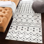 Livabliss Moroccan Tri Shag White Rug