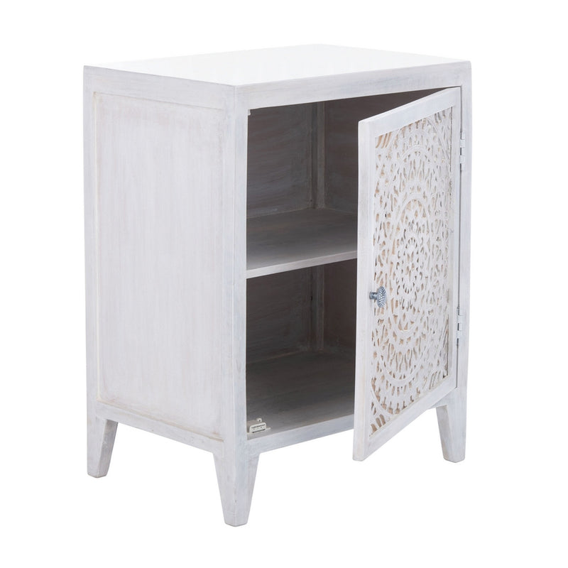 Gigi 1 Door Carved Nightstand