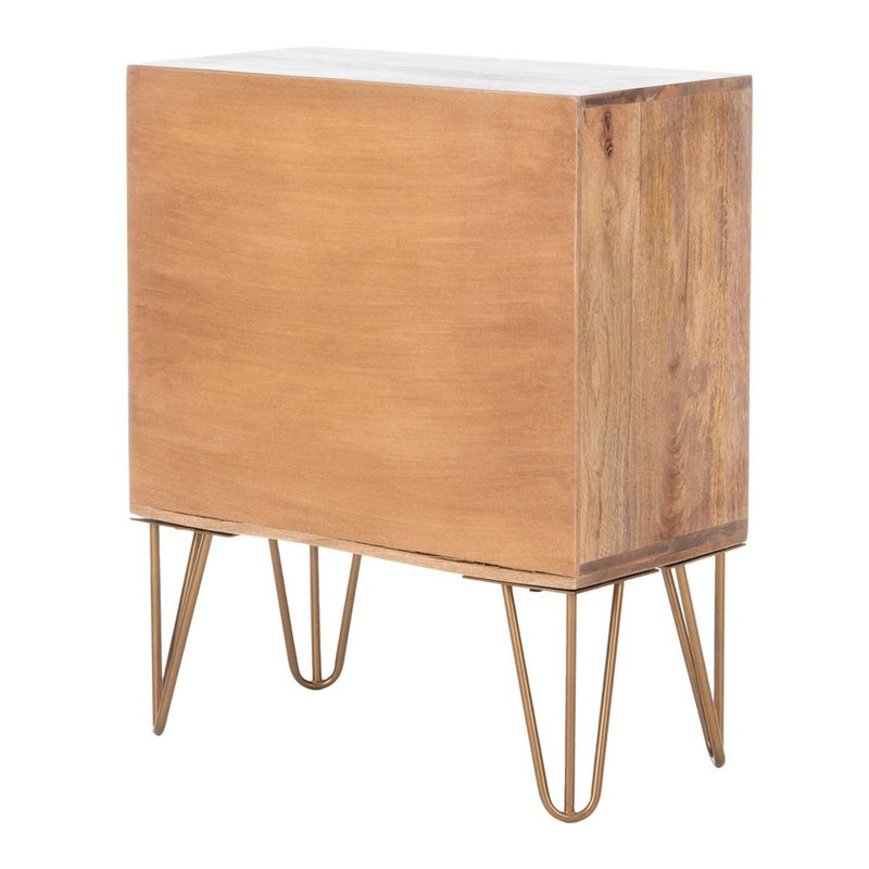 Rina 1 Drawer Textured Nightstand