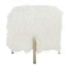 Laird Faux Fur Ottoman