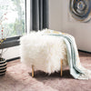 Laird Faux Fur Ottoman