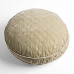 Bella Notte Silk Velvet Quilted Round Throw Pillow