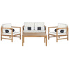 Eleanor 4-Piece Outdoor Living Set White/Black