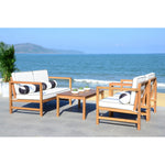 Eleanor 4-Piece Outdoor Living Set White/Black