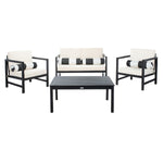 Eleanor 4-Piece Outdoor Living Set White/Black