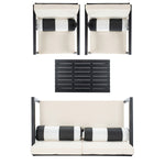 Eleanor 4-Piece Outdoor Living Set White/Black