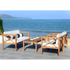 Athena 4-Piece White/Black Outdoor Living Set