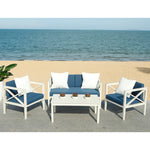 Athena 4-Piece Navy/White Outdoor Living Set