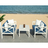 Athena 4-Piece Navy/White Outdoor Living Set