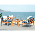 Athena 4-Piece Navy/White Outdoor Living Set