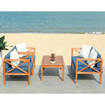 Athena 4-Piece Navy/White Outdoor Living Set