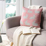 Bunny Hop Knit Throw Pillow