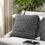 Debbie Knit Tassel Throw Pillow