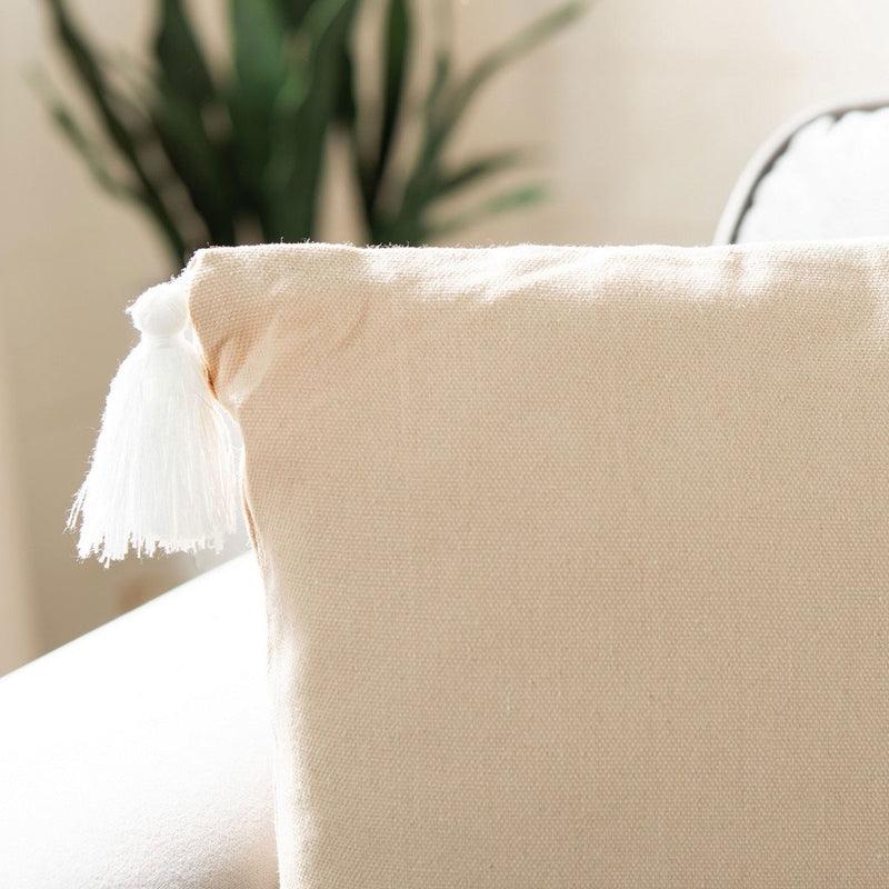 Erin Embroidered Tassel Throw Pillow