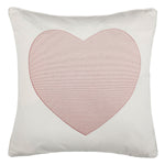 Heart Embroidered Throw Pillow