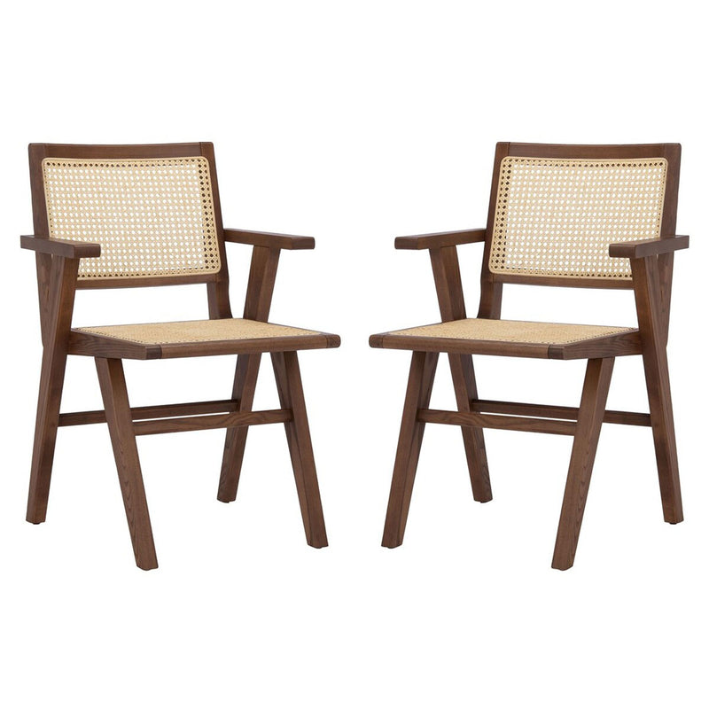 Hollis French Cane Arm Chair Set of 2