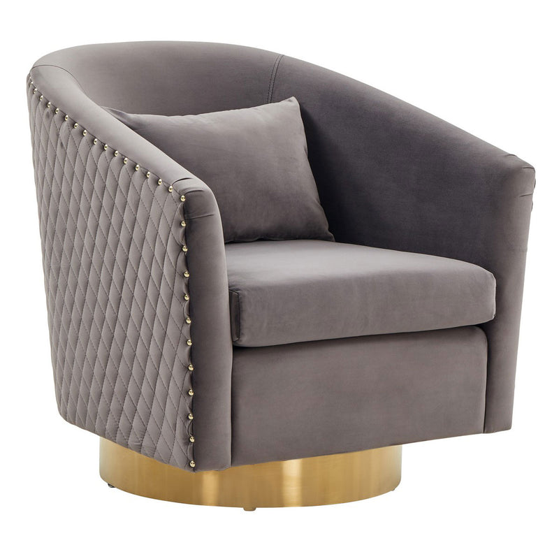 Caitlin Quilted Swivel Tub Chair