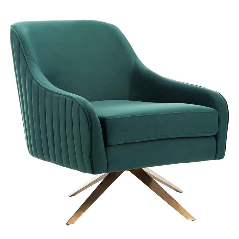 Carlson Channeled Velvet Accent Chair