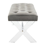 Aliyah Tufted Acrylic Bench