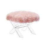 Gerardo Sheepskin Ottoman