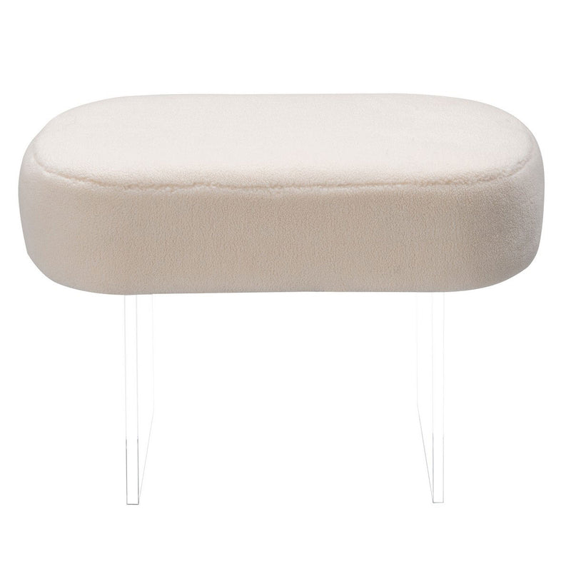 Gus Faux Sheepskin Ottoman