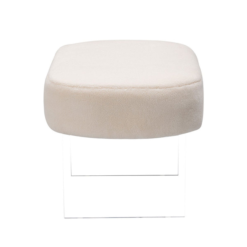 Gus Faux Sheepskin Ottoman