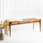 Chantelle Leather Bench