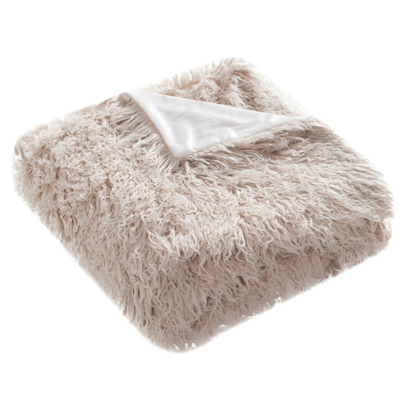 Faux Sheepskin Throw Blanket